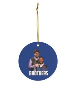 Big Blue Brothers ( Daniel Jones & Saquon Barkley ) Ceramic Ornament, 1-Pack